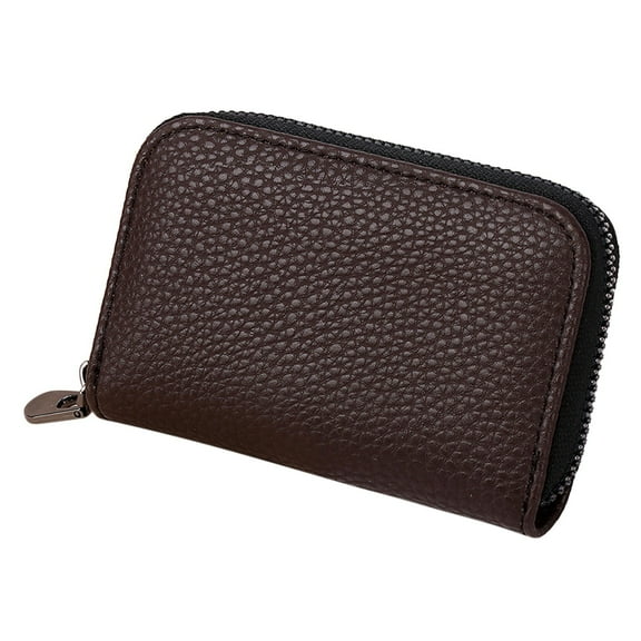 Small Womens Wallet Vegan Leather Credit Card Holder Zip Around RFID Blocking Cell Phone Purses