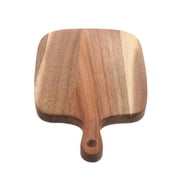 Small Wood Cutting Board   Lightweight Chopping Block with Handle, Reversible for Meat Bread Cheese, Easy-Clean Natural Grain, Camping Picnic Kitchen Serving Tray, 1X Solid Wood Cutting Board