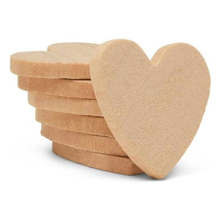HADDIY 1 Inch Small Wooden Hearts for Crafts,200 Pcs Unfinished Wood Heart  Cutouts Ornaments for Wedding Guest Book,Valentine'Day Craft and