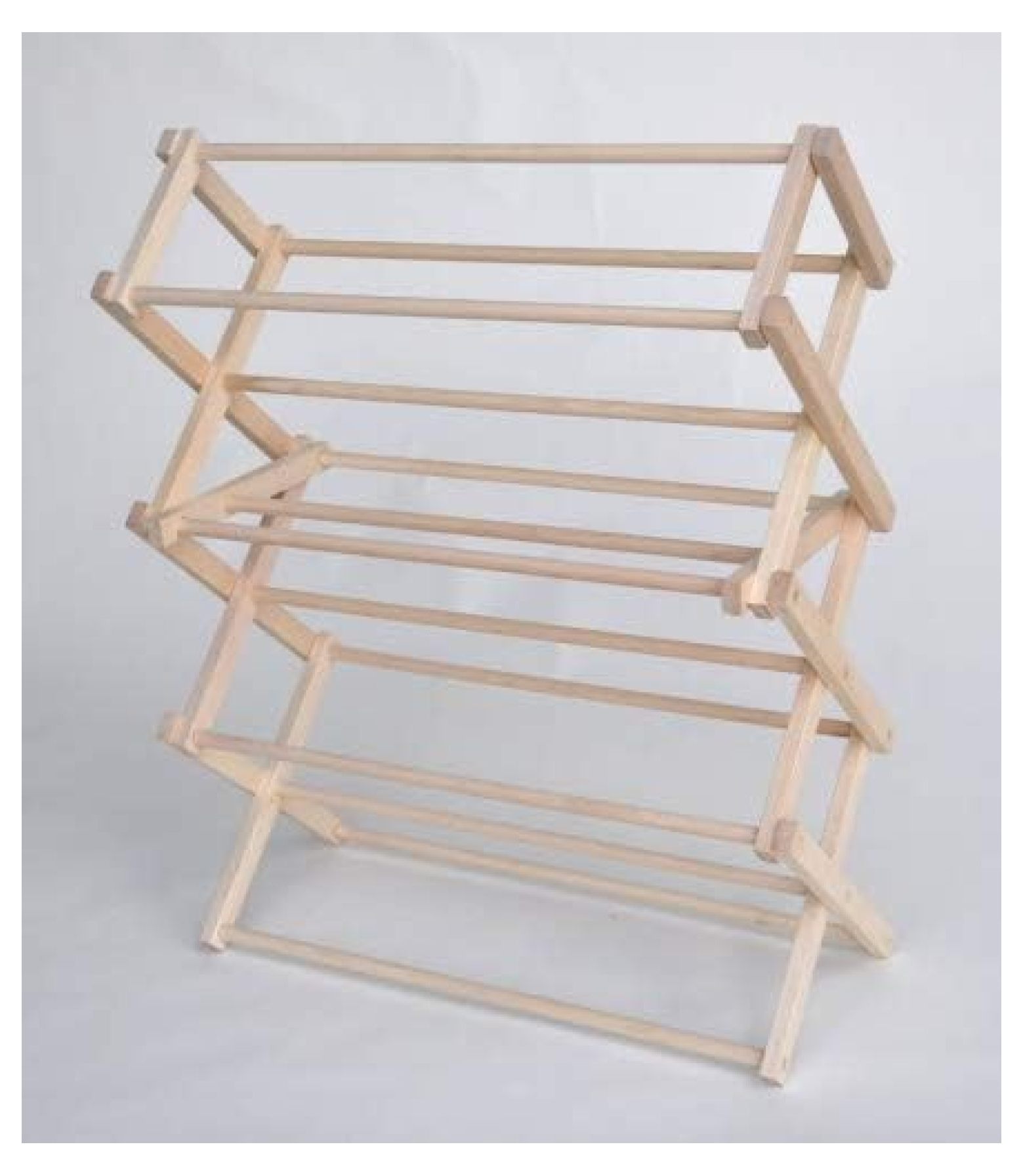 Small Wooden Clothes Drying RackFolding, Heavy Duty, StandingPortable