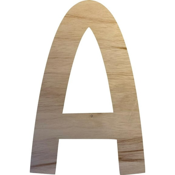 Small Wooden Letter, Real Wood Alphabet Letter A, 15'' Tall Craft DIY Project