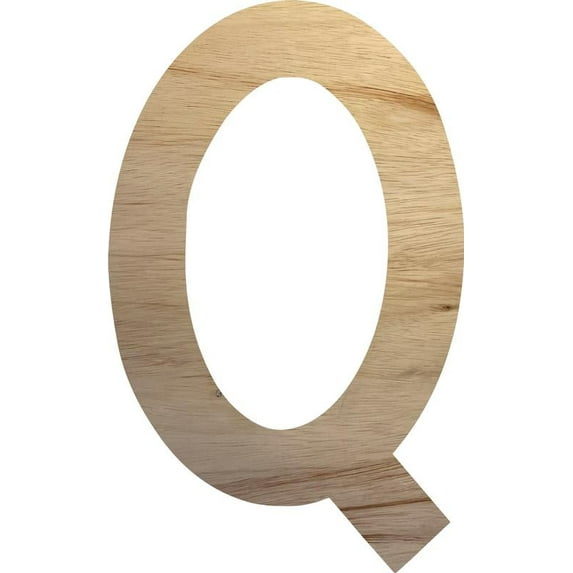 Small Wooden Letter, Real Wood Alphabet Letter Q, 5'' Tall Craft DIY Project