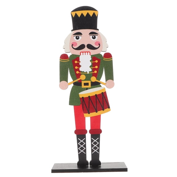 HINTRMENT Nutcracker Soldier Ornaments Wooden Nutcracker Soldier Figure Multi 1Set Holiday Season