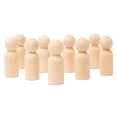 thumbnail image 1 of Small Wooden Peg Dolls Unfinished 1-11/16 inch, Boy Shape, Pack of 25 Birch Wood Peg People for Crafting and Small World Play, 1 of 6
