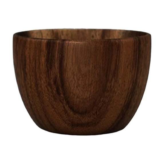 Small Wooden Salad Bowl, Handmade Natural Wood Serving Bowl for Fruits & Salads, Decorative Round Dish for Kitchen Dining, Farmhouse Table Centerpiece