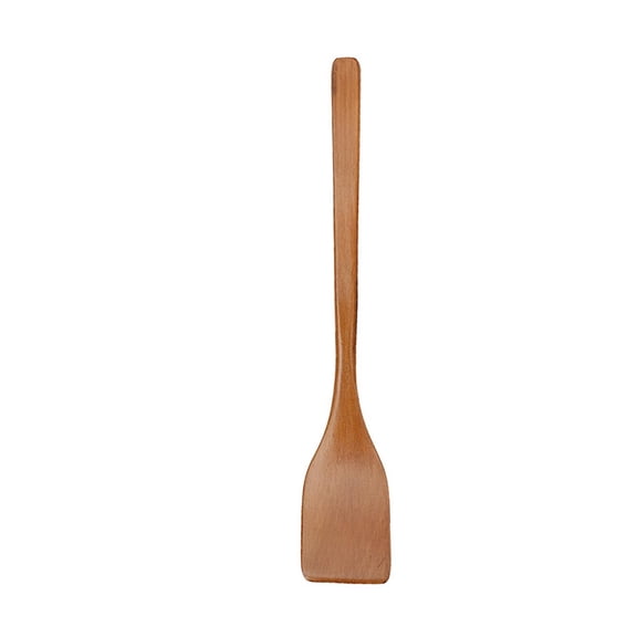 Small Wooden Spoon, 12 in Flat Wood Spatula, Kitchen Utensil, Kitchen Tools for Cooking, Scratch Resistant Cookware, Home Kitchen Use, Tan, 1 Pc