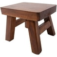 thumbnail image 1 of Small Wooden Step Stool For Kids, Non-Slip Square Seat For Kitchen, Bathroom (Dark Coffee), 1 of 5