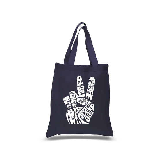 Small Word Art Tote Bag - Peace Out