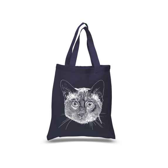 Small Word Art Tote Bag - Siamese Cat