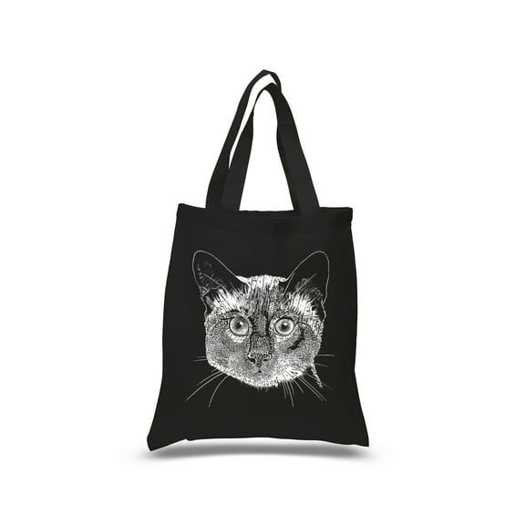 Small Word Art Tote Bag - Siamese Cat