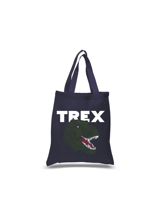 Small Word Art Tote Bag - T-Rex Head