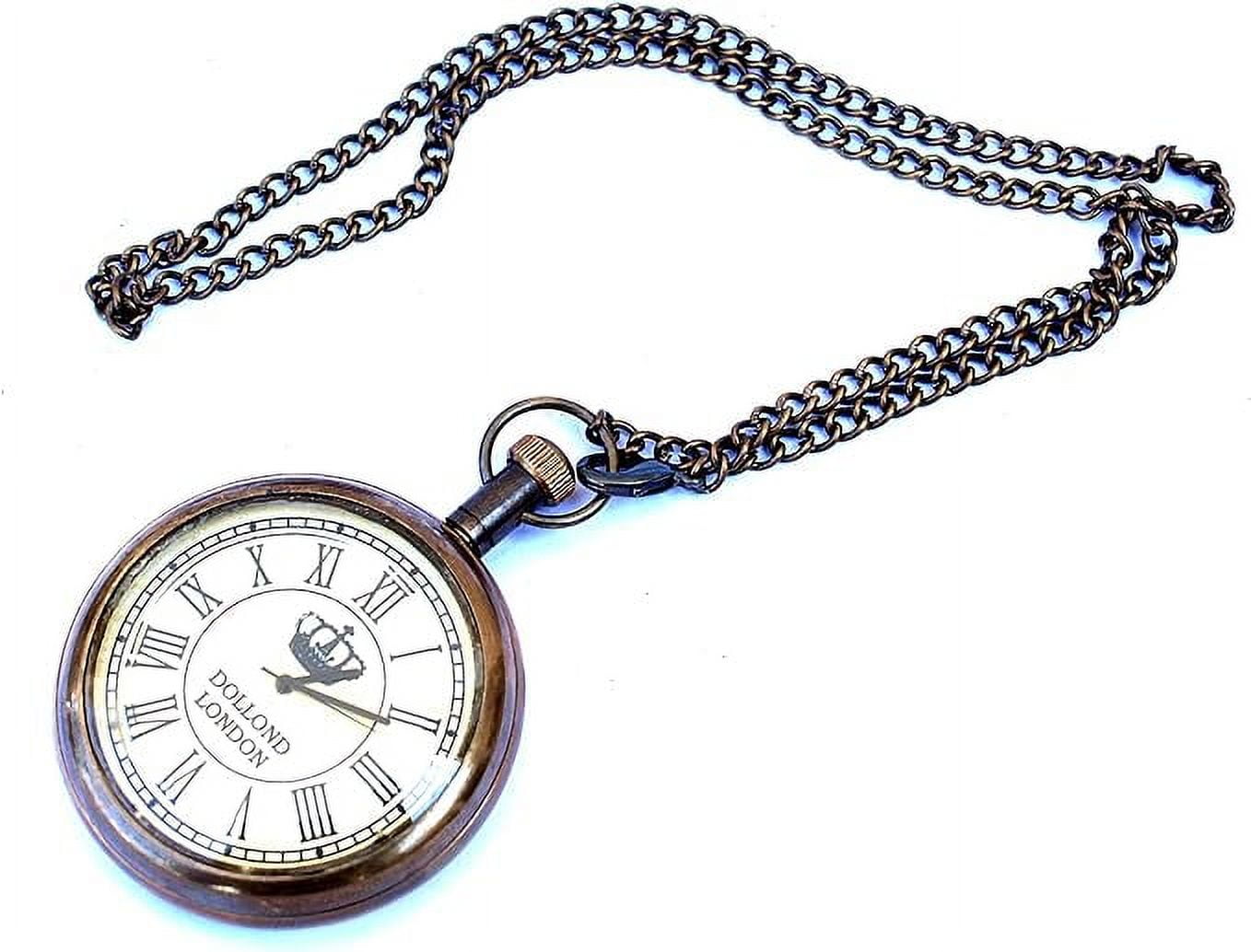 Small Working Necklace Compass with Long Chain