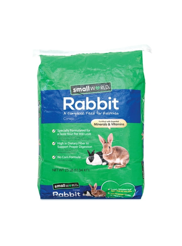 Small World Complete Rabbit Feed with Vitamins and Minerals, 25 lbs
