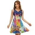 thumbnail image 1 of Small World Fantasyland Dress Summer Street Style Dresses Female Sleeveless Printed Sundress, 1 of 7