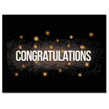 Small World Greetings Congratulations Cards 12 Count- Blank Inside - 5.5" x 4.25" - Farewell, Good Luck, Engagement, Anniversary, and More for Coworkers, Employees, Friends or Family