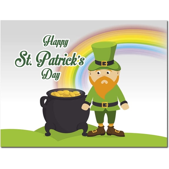 Small World Greetings Happy St. Patrick’s Day Cards 12 Count - Blank Inside with Envelopes - A2 Size 5.5”x4.25” - Friends, Family, and More