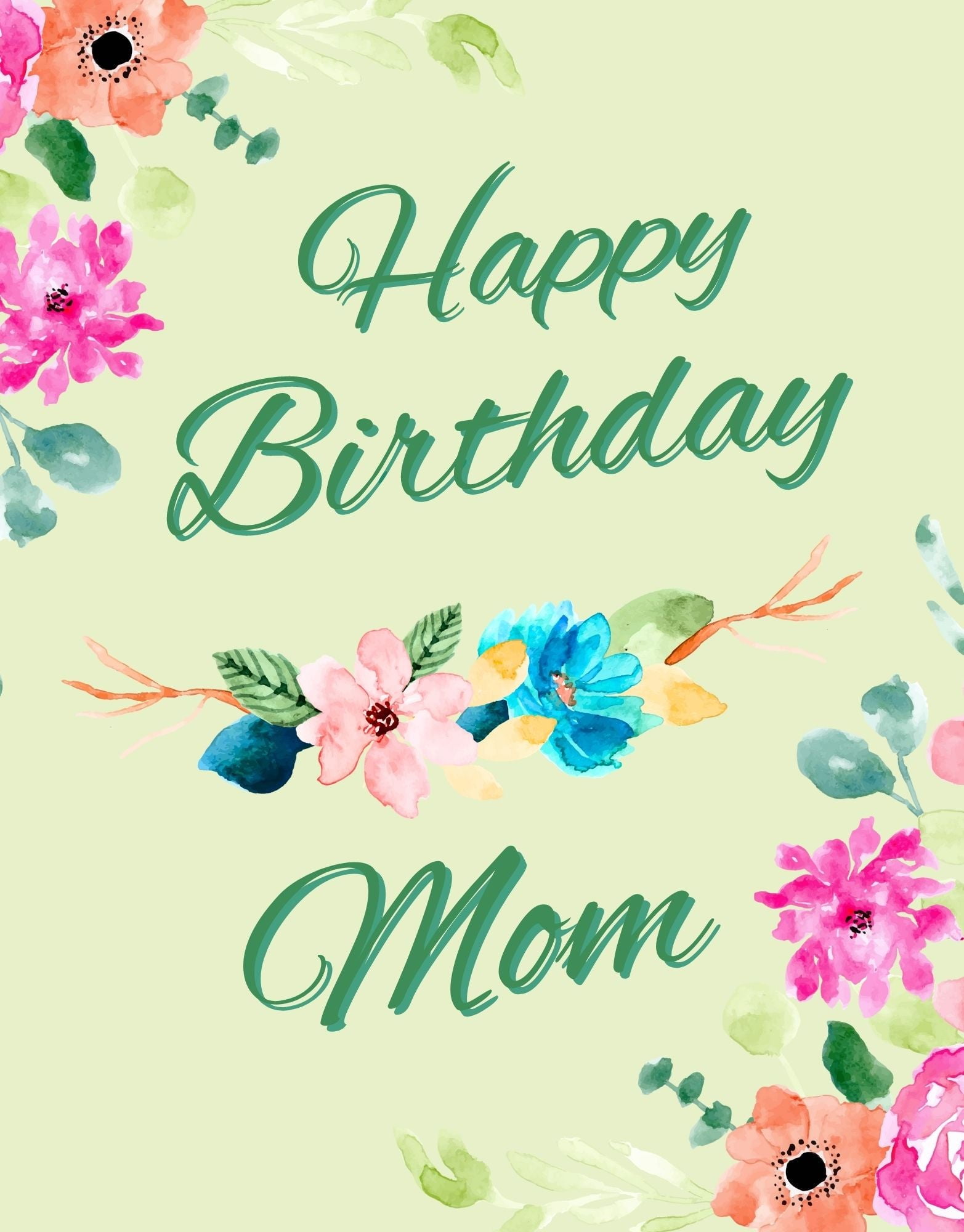 Small World Greetings Large Happy Birthday Mom Card from Group Blank