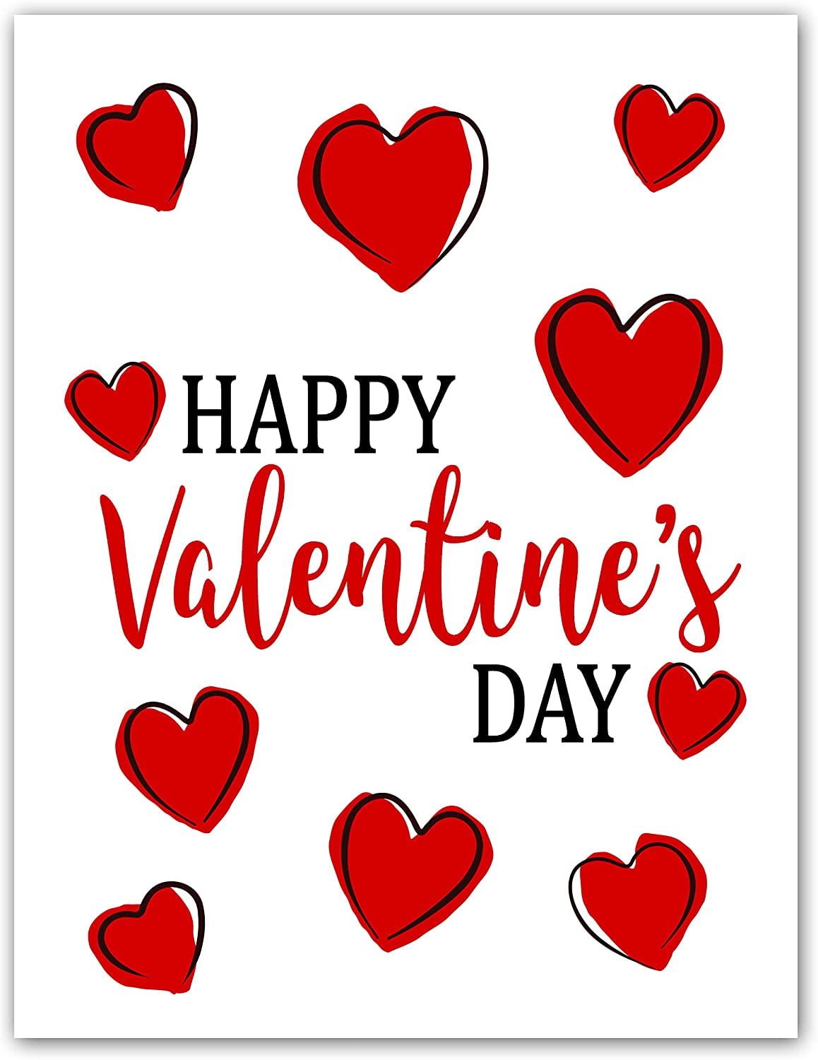 Piccadilly Greetings Valentinstagskarte 'Happy Valentine's Day' – Herz-Design, 20,3 X 15,2 Cm, Mit Umschlag