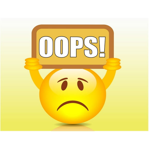 Small World Greetings Ooops! Apology Sorry Cards 12 Count - Blank Inside with White Envelopes - A2 Size 5.5" x 4.25" - Friends, Family, Customers, and More