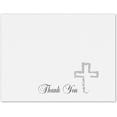 thumbnail image 1 of Small World Greetings Simple White Religious Thank You Cards 24 Count - Blank Inside with Envelopes - A2 Size (5.5”x4.25”), 1 of 4