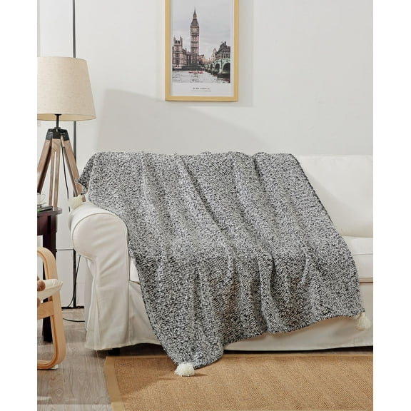 Small World Home Reese 50″ x 60″ Woven Throw Blanket