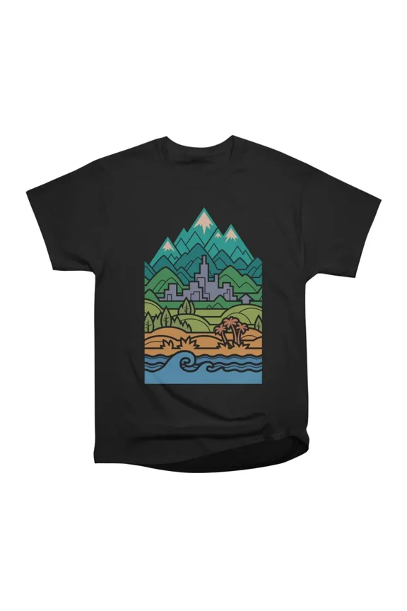 Small World Landscapes T-Shirt Tee Gift For Him Merch For Her Apparel For Friend