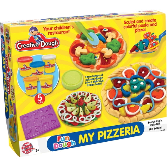 Small World Toys Creative Dough Fun Dough Activity Set - My Pizzeria