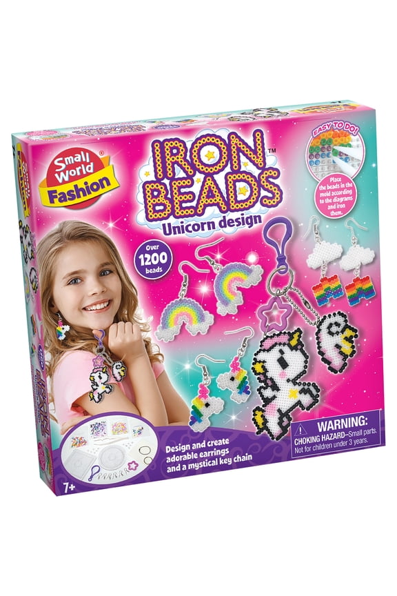 Iron Beads Unicorn Earrings & Key Chain Kit