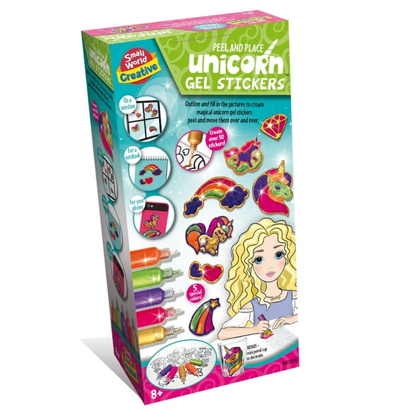 Small World Toys Peel and Place Unicorn Gel Stickers Kit