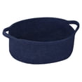 thumbnail image 1 of Small Woven Basket, 12x8x5 Inch Cotton Rope Organizer With Handles, Cute Bin For Toys Books Cosmetics, Multipurpose Storage(Navy), 1 of 2
