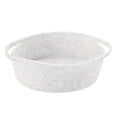 thumbnail image 1 of Small Woven Basket, 12x8x5 Inch Cotton Rope Organizer With Handles, Cute Bin For Toys Books Cosmetics, Multipurpose Storage(White), 1 of 2