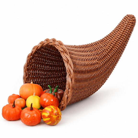 Small Woven Basket for Fall Thanksgiving Table Decor, Snack and Food Storage