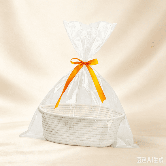 Small Woven Basket with Gift Bags and Ribbons Durable Baskets for Gifts Empty Small Rope Basket for Storage