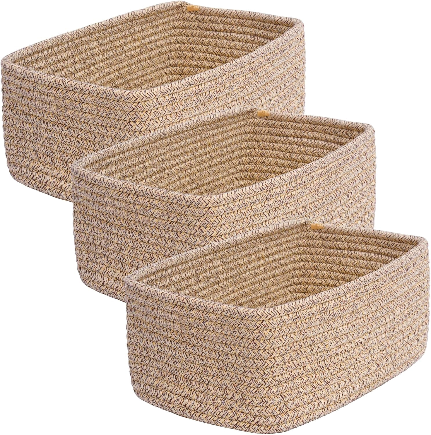 Visual Reference: Small Woven Storage Basket Medium Storage Basket Mini Cotton Rope