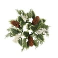 thumbnail image 1 of Frosted Berry Candle Ring - Floral Design, Handmade, Decorative - Wreath for Jar Candles, Centerpieces & Holiday Decor, 1 of 8