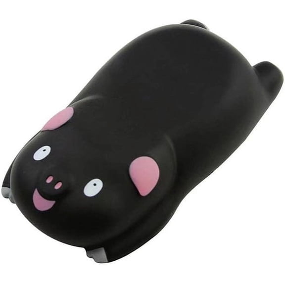 Small Wrist Rest Mouse Pad, Mini Cute Pig Ergonomic Mousepad Memory Foam Design Pig Shape Wrist Support Pillow Rest Cushion Mat for Office Computer Laptop,Comfortable and Pain Relief-Black