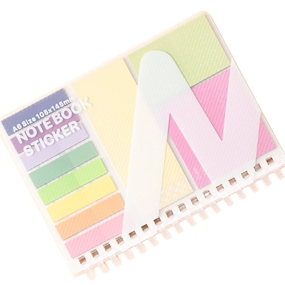 Small Writing Notepad and Adhesive Note Set Portable Notebook with Label Sticker For Task Planning Document Organization