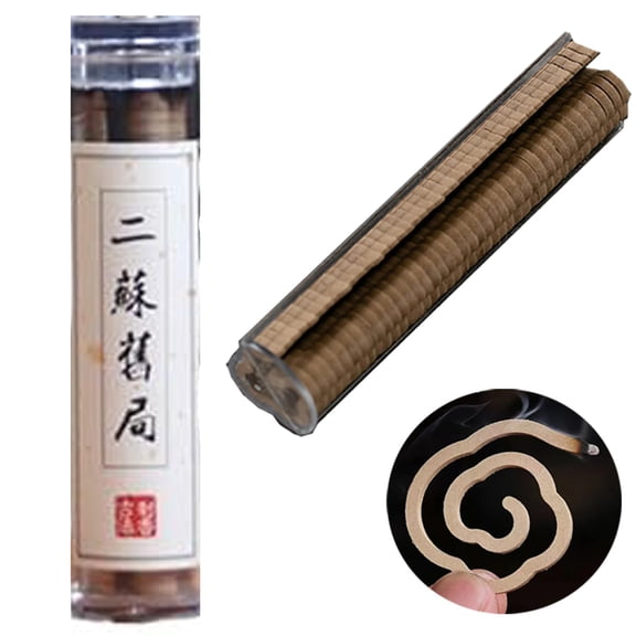 Small Xiangyun Ersujiu Ju Non-Stick Powder Disc Incense 42 Pieces Each Sandalwood Scent 9 Models For Relaxation Home Office Yoga Meditation