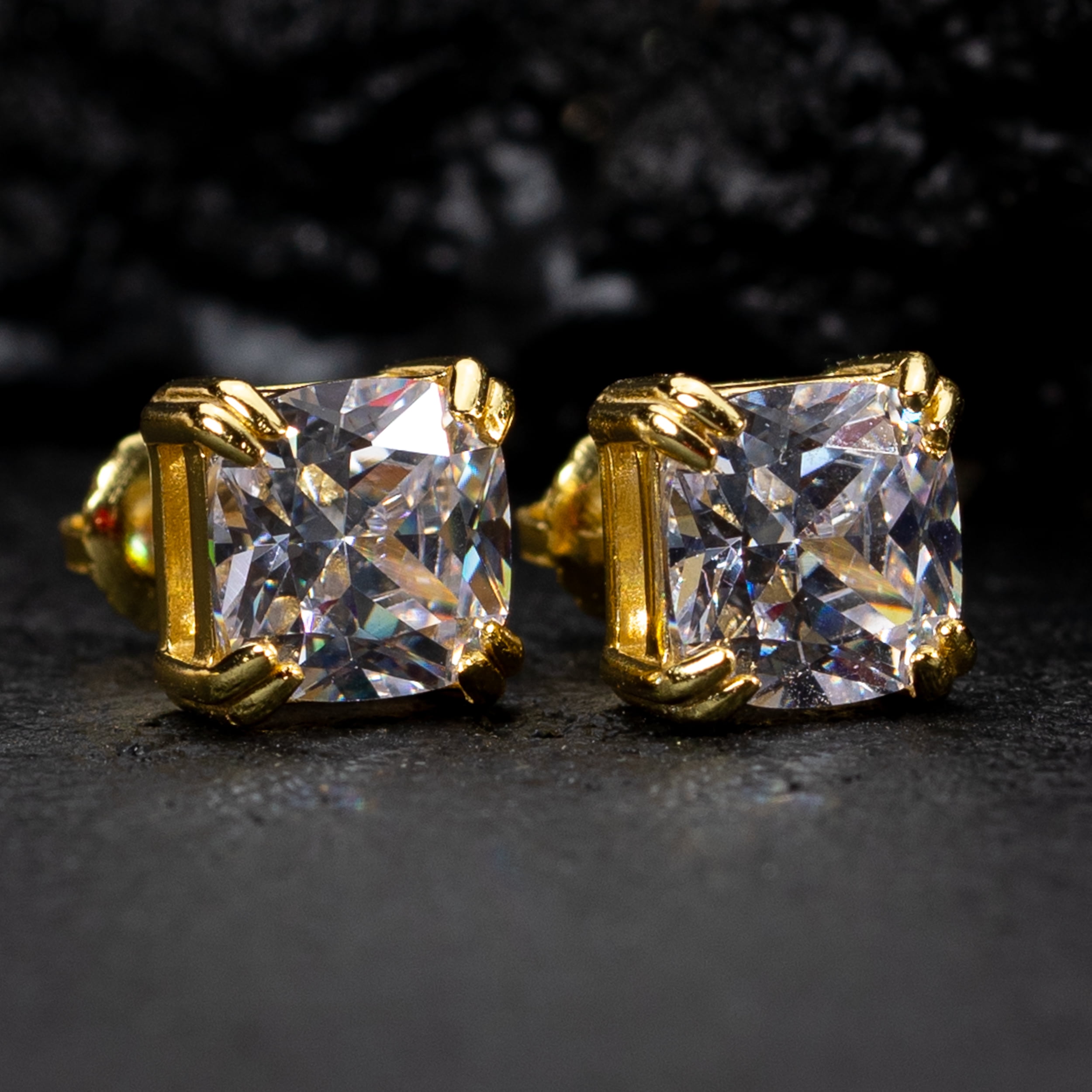 Small screw back stud earrings discount