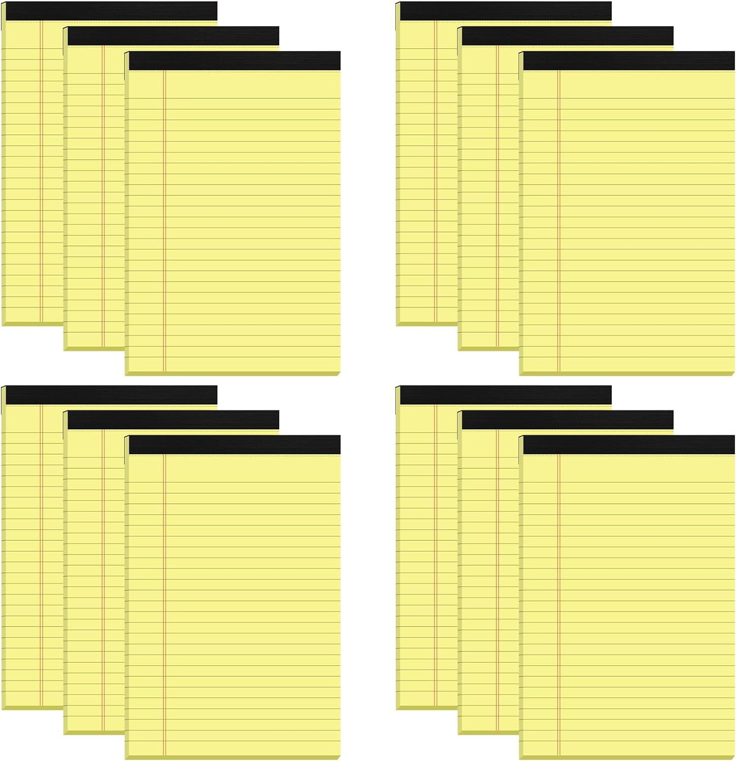 Small Yellow Legal Pads 5×8 12 Pack College Ruled Notepads with