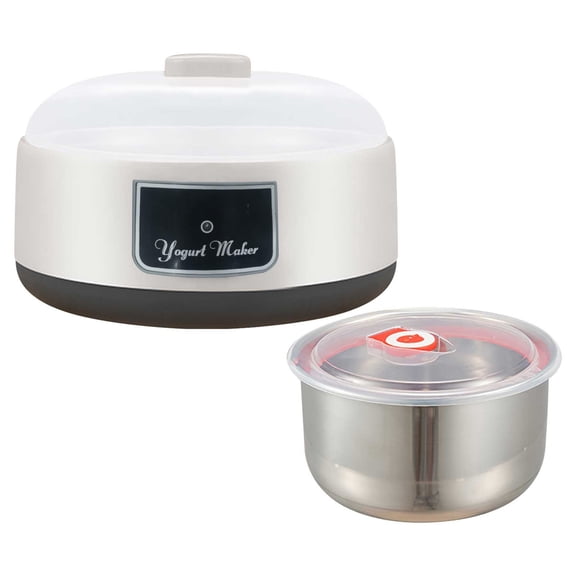 Small Yogurt Maker 15W, Compact DIY Yogurt Maker Machine with Reusable Stainless Steel Container, for Home Organic Yogurt, 5.9 x 8.2inch (US Plug 110V)