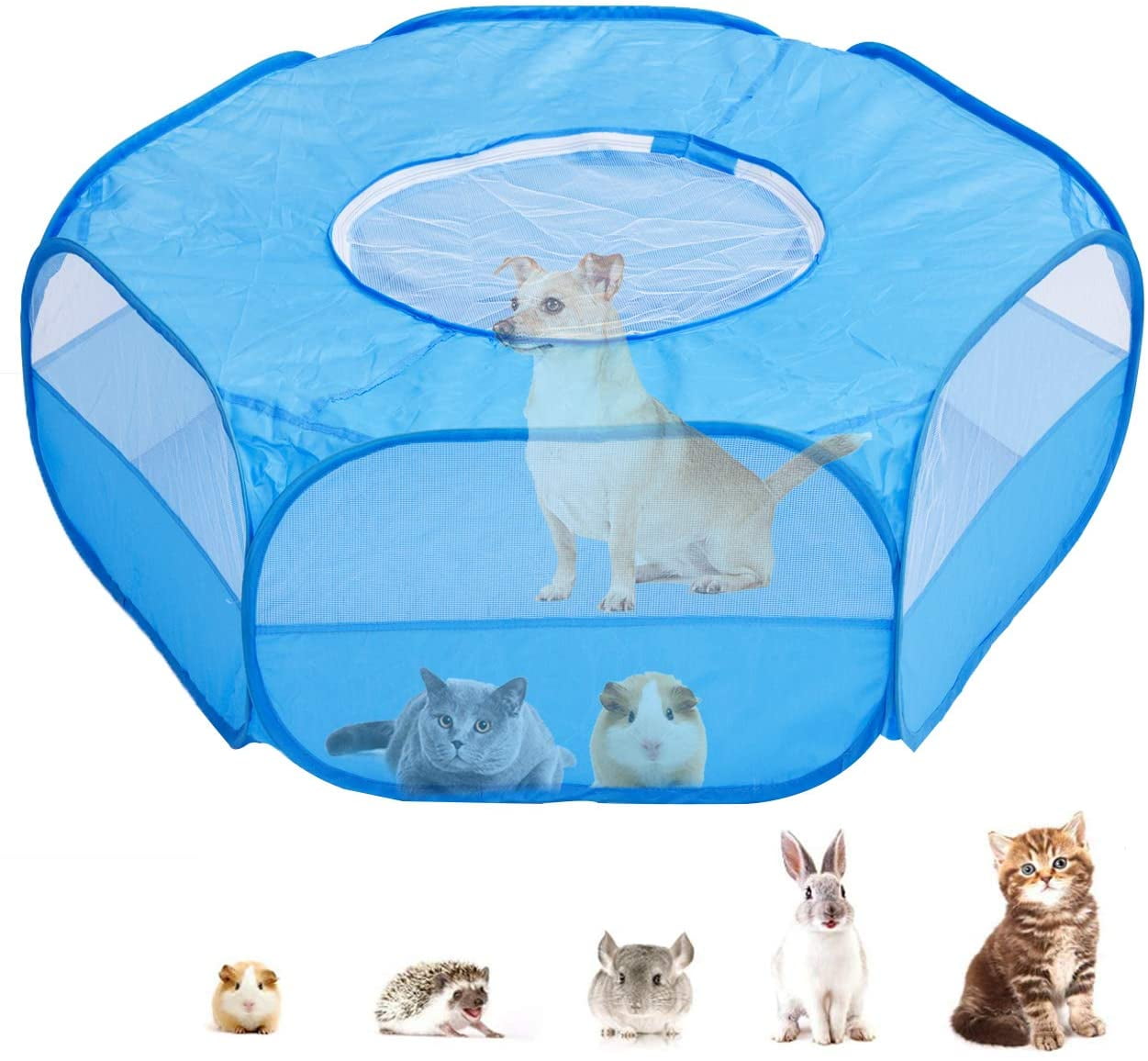 Small animal baby playpen with anti-escape portable breathable waterproof indoor playground fence cage cat puppy guinea pig hamster chinchilla rabbit