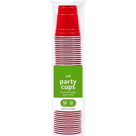 Small disposable plastic party cups