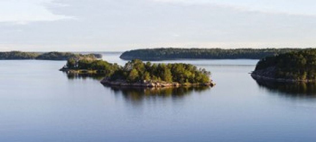 Small islands in the sea Stockholm Archipelago Sweden Canvas Art - Panoramic Images (15 x 7)