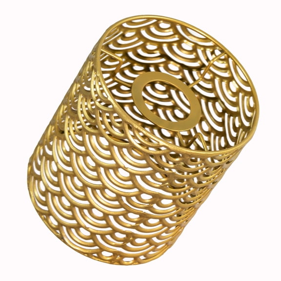Small lampshade Woven Sea wave pattern Small round Metal lampshades