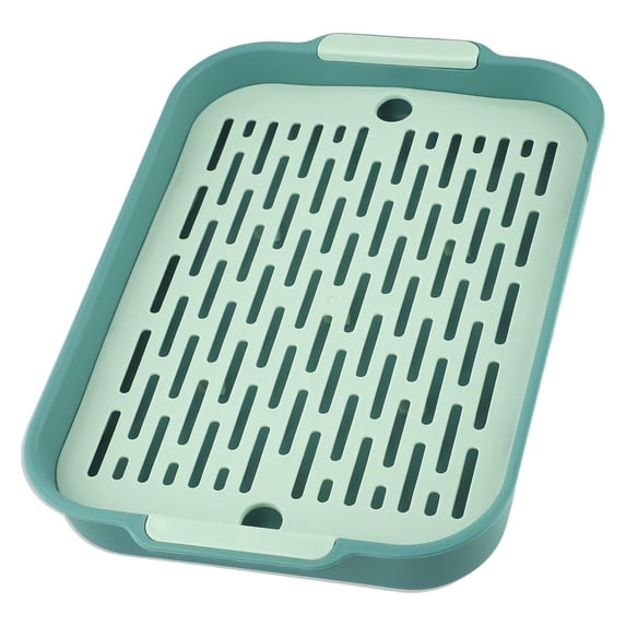 Small pet litter tray with grate and shovel guinea pig corner toilet hamster litter box bunny cage urinal pan for chinchillas rats small animals