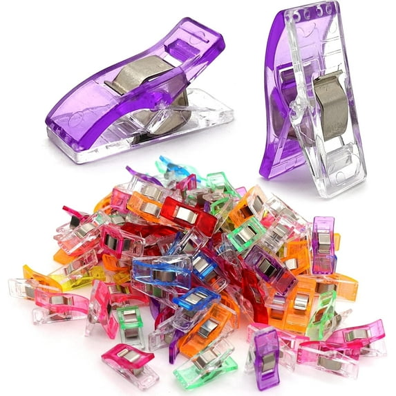 50 Pieces of Colored Sewing Quilting Clips Without Branding