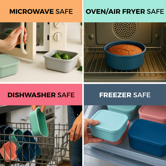 Small rectangular food container - 14 oz midnight blue