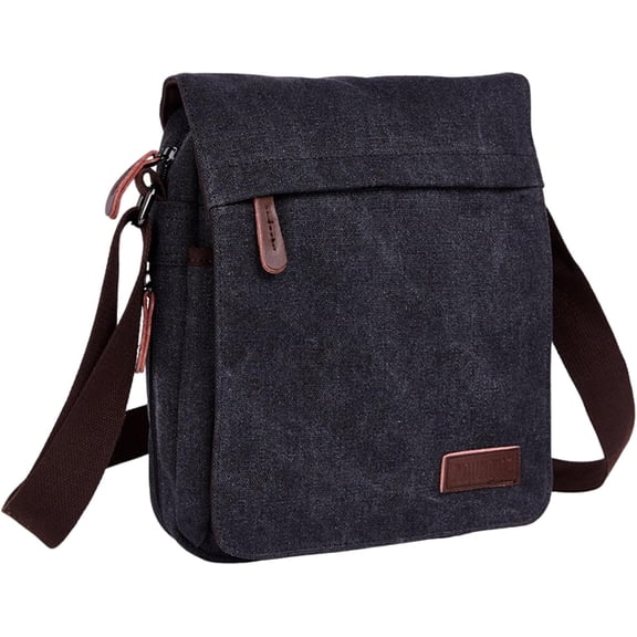 Small retro canvas messenger men's crossbody bag and shoulder bag