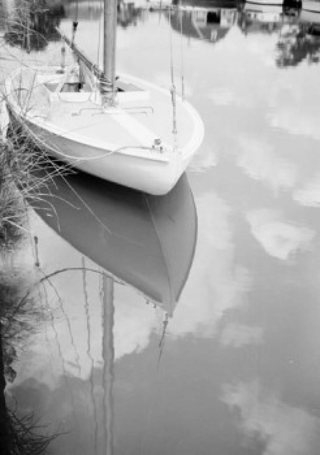 Small sailboat on lake Canvas Art - (18 x 24)